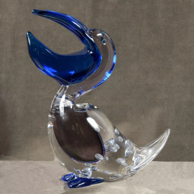 Vintage Italian Murano Signed Colored Glass Animalier Sculpture, 1970s For Sale - Image 6 of 6