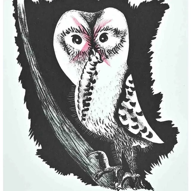 Owl is an original artwork realized by the french artist Jean Lurçat (1892 Bruyeres - 1966 St.-Paul-de-Vence) Lithograph...