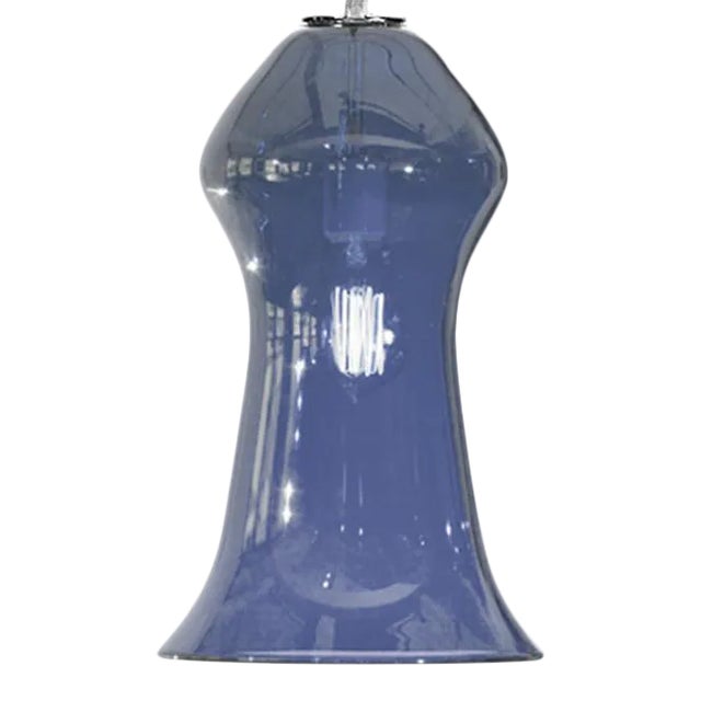 Gama Pendant Light from the Versuvius Collection in Steel Blue For Sale