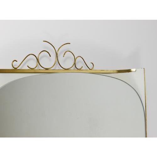 Mid-Century Illuminated Wall Mirror with Brass Crown by Ernest Igl attributed to Hillebrand, 1950s For Sale - Image 11 of 18