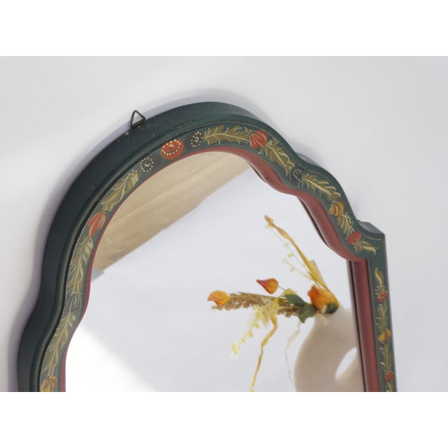 Vintage Dutch Hand Painted Wall Mirror, 1930s For Sale - Image 6 of 11