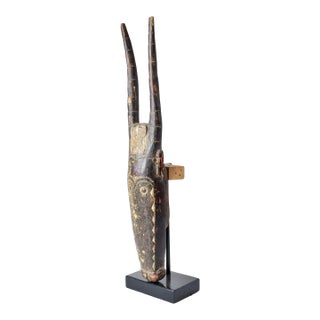 Early 20th Century Lengola Animal Wood Mask For Sale