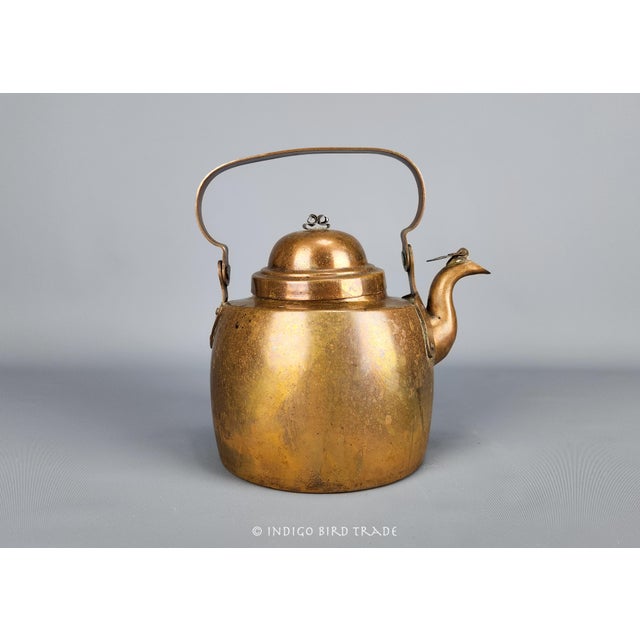 Metal 19th Century Early American Farmhouse Copper Kettle For Sale - Image 7 of 10