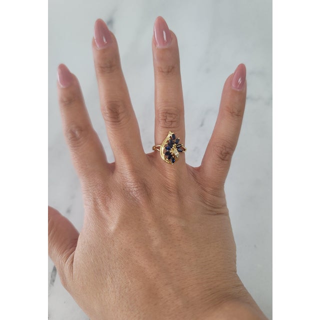 ♥ Product Summary ♥ Main Stone: Sapphire & Diamonds Approx. Carat Weight: 1.15cttw Sapphire Carat Weight: 1.12ct Band...