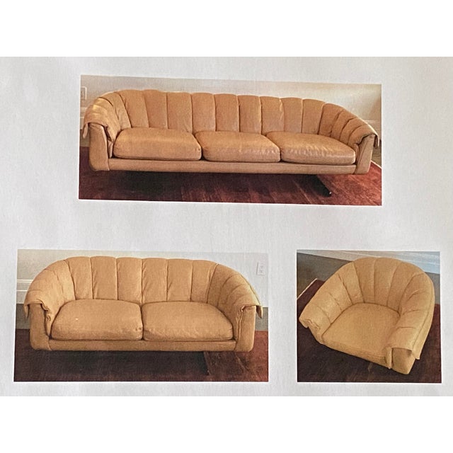 Built in Norway in the late 1960’s at the pinnacle of Mid-Century Scandinavian design, this Pollux sofa set remains in...