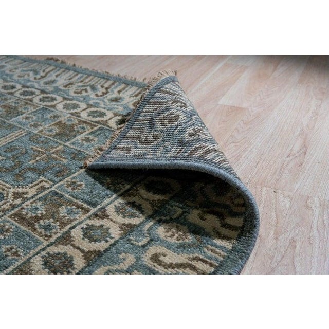 8x10 Gray Hand-Knotted Wool Trellis Starburst Geometric Modern Carpet Rug For Sale In New York - Image 6 of 6