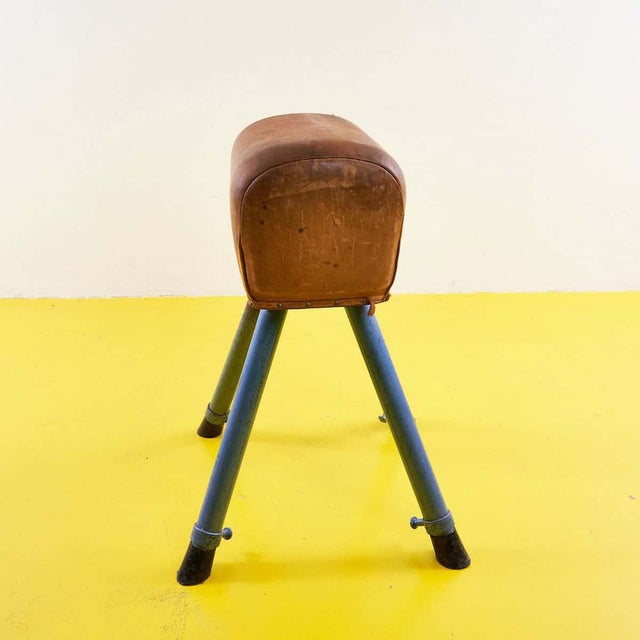 Gymnastic Horse in Leather For Sale - Image 6 of 8