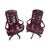 1990s 1994 Classic Leather Burgundy Top-Grain Leather Tufted Executive Swivel Chairs – Pair For Sale - Image 5 of 12