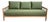 Outdoor Teak & Fern Green Sofa For Sale