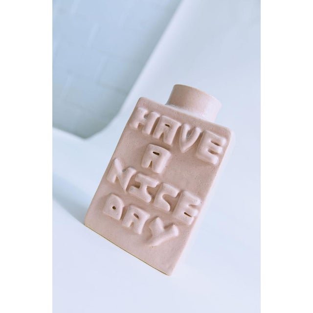 Vase Have a Nice Day Small Opale by Lentiez, in New conditions. Designed from 2000