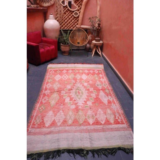 1970s Vintage Tribal Moroccan Rug For Sale - Image 5 of 6