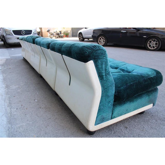 Forest Green Amanta Modular Sofa by Mario Bellini, 1970s, Set of 5 For Sale - Image 8 of 15