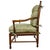 Late 20th Century Custom-Made Country French Ladderback Armchair and Ottoman Set by Calico Corners For Sale In San Diego - Image 6 of 18