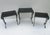 1940s French Black Glass Nesting Tables in Wrought Iron, 1940s, Set of 3 For Sale - Image 5 of 16