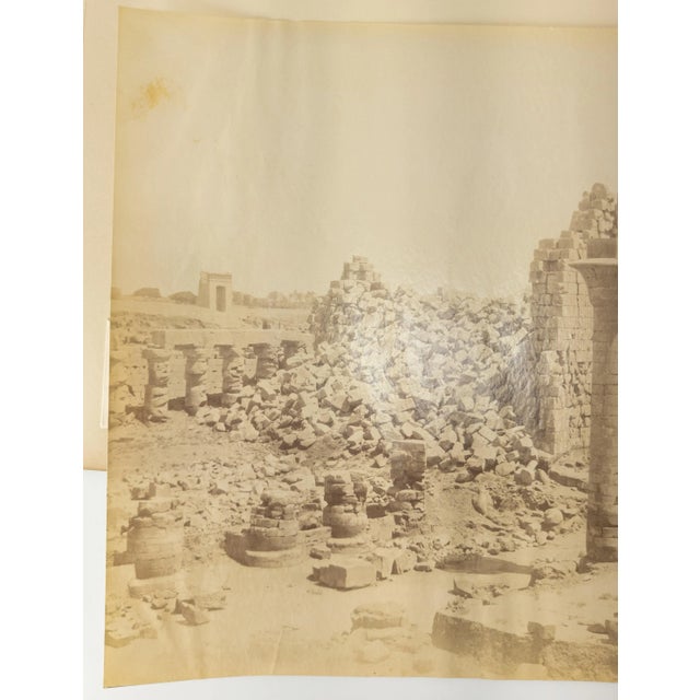 19th Century Egyptian Black and White Photo of Karnak Temple For Sale - Image 4 of 10