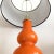 Mid-Century Modern Vintage Case Glass French Orange Lamp, 1960s For Sale - Image 3 of 5