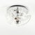 Stunning glass ceiling light/flush mount 'wave' model (also called 'futura') designed by koch & lowy for peill & putzler...