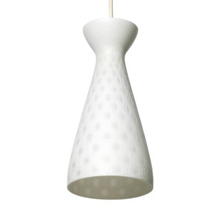 Mid-Century Glass Diabolo Pendant Lamp by Aloys Gangkofner for Peill & Putzler, 1950s For Sale