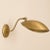 Adjustable Arm Wall Light, Bedroom Reading Light, Handcrafted Solid Brass Wall Sconce With Curved Arm and Wide Dome Shade For Sale - Image 6 of 9