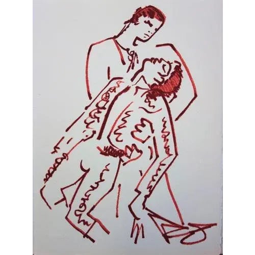 Jean Cocteau, Dying Toreador, 1965, Color Lithograph For Sale - Image 4 of 4