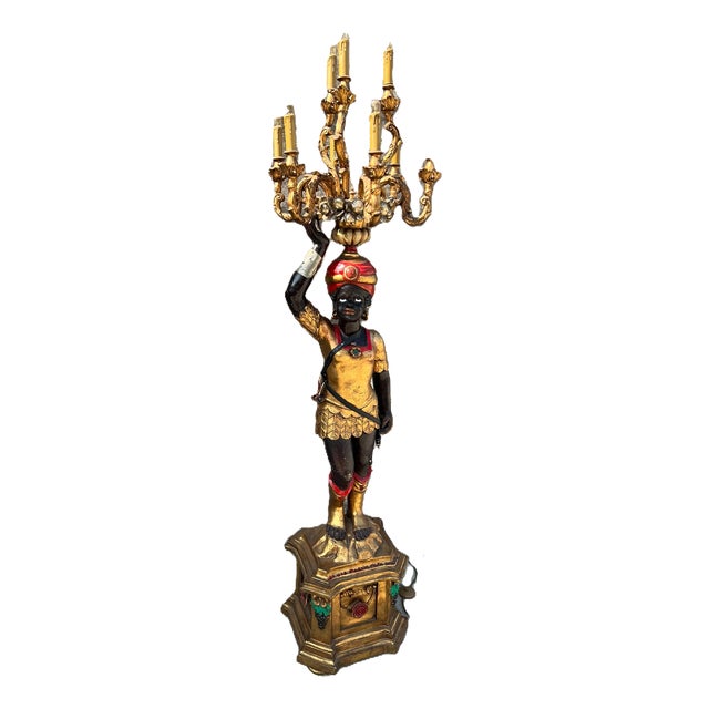 Nine-Light Floor Lamp in Venetian Moor Polychrome by Ignoto for Ignoto For Sale