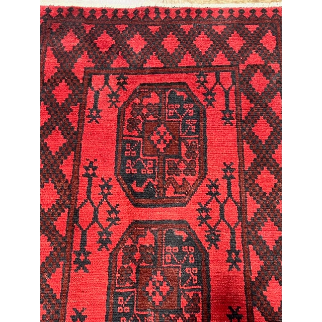 1980s Vintage Afghan Khal Mohammadi Runner 2'7" X 12'5" For Sale - Image 5 of 5