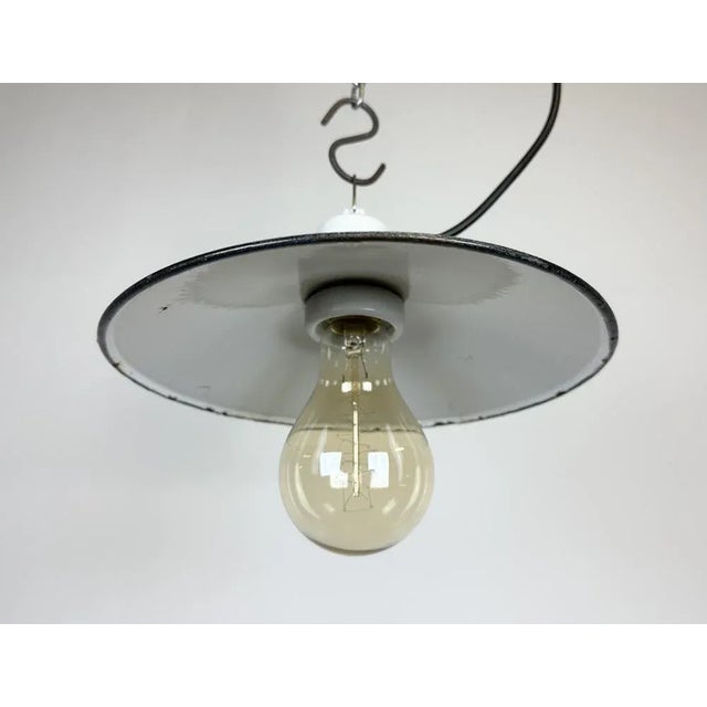 Industrial Green Enamel Pendant Light, 1970s For Sale - Image 6 of 12