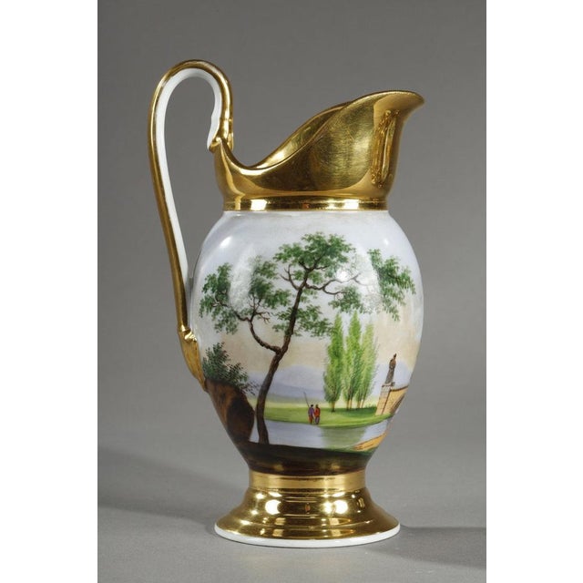 Paris Porcelain Service with Landscape Decorations, 1820, Set of 9 For Sale - Image 6 of 18