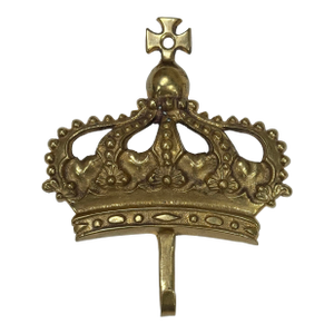 Vintage Brass Crown Wall Hook