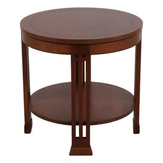 Stickley Round Cherry End Table For Sale