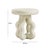 Maddie Cream Textured Side Table For Sale In Los Angeles - Image 6 of 6