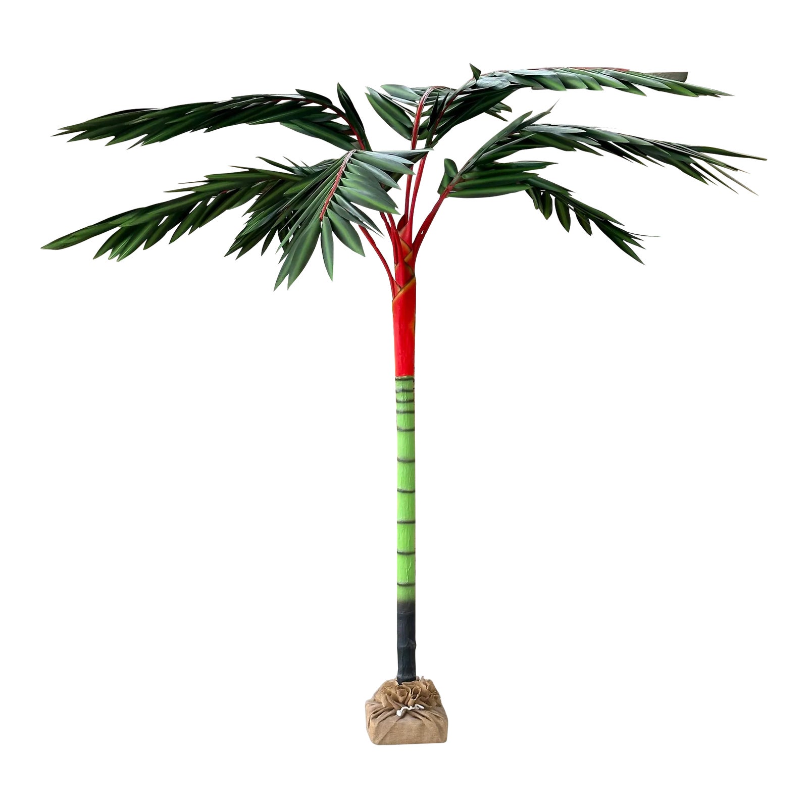 Monumental Coastal Canvas Lipstick Palm Tree Chairish