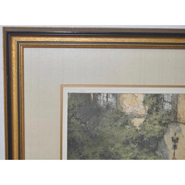 Paint Luigi Kasimir "Seebenstein Castle, Austria" Estate Signed Etching With Aquatint For Sale - Image 7 of 12
