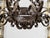 Mid 20th Century Mid Century Modern French Steel 12-Light Chandelier with Scrolls and Dark Patina For Sale - Image 4 of 12