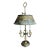 Vintage Brass Verdigris Three-Light Bouillotte Table Lamp Neoclassical Hollywood Regency Style For Sale