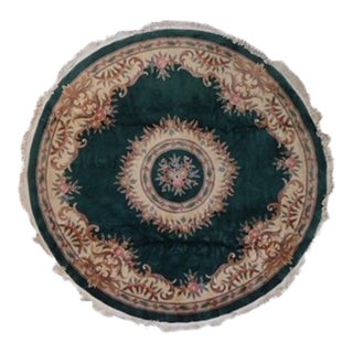 1970s Round Chinese Rug , 12' X 12' For Sale