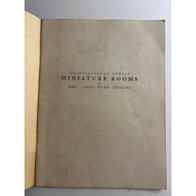 1940 New York World's Fair Architectural Models Thorne Rooms catalog. Black and white illustrations with description of...