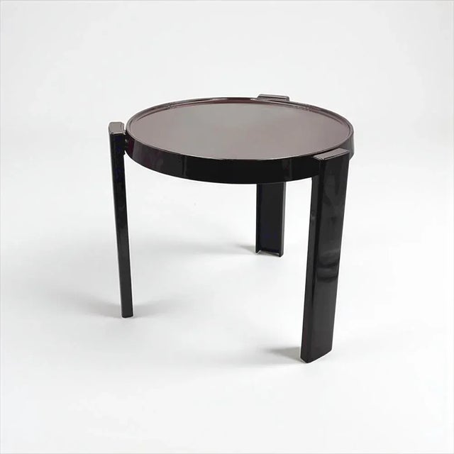 Italian Space Age Side Table in Brown Plastic, 1970s For Sale - Image 11 of 11