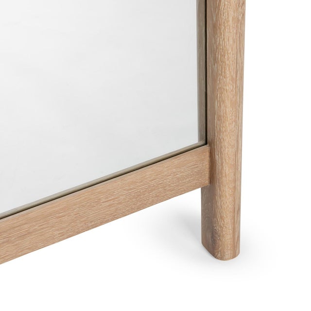 Marina Oak Floor Mirror For Sale - Image 4 of 7