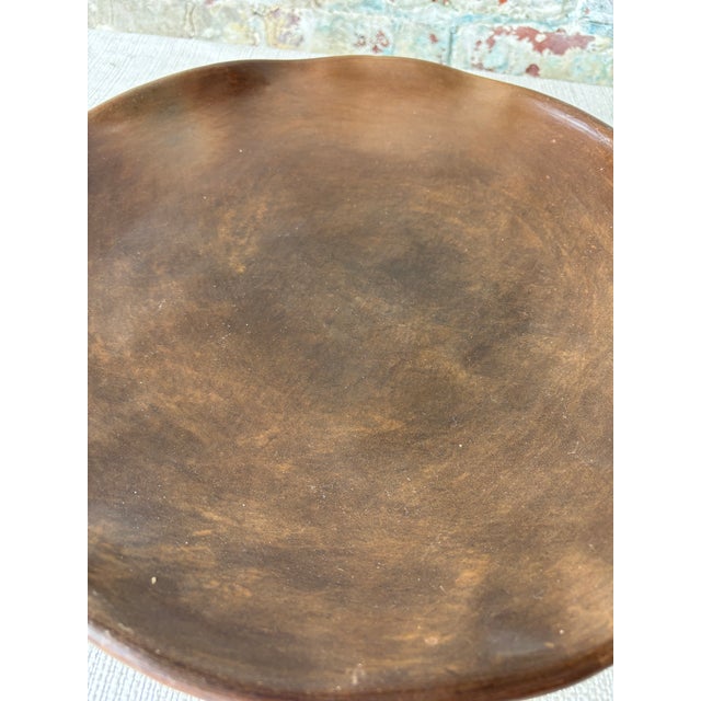 Puebla Round Serving Tray (Chocolate) For Sale In New York - Image 6 of 6