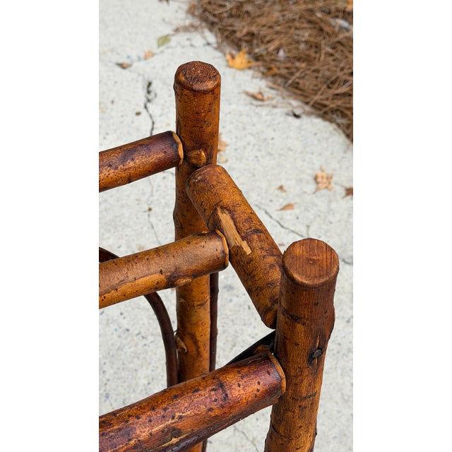 Adirondack Folk Art Rustic Twig Blanket Quilt Rack For Sale - Image 11 of 15