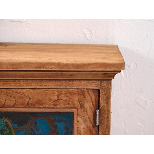 Wood Antique Painted Panel Sideboard For Sale - Image 7 of 13