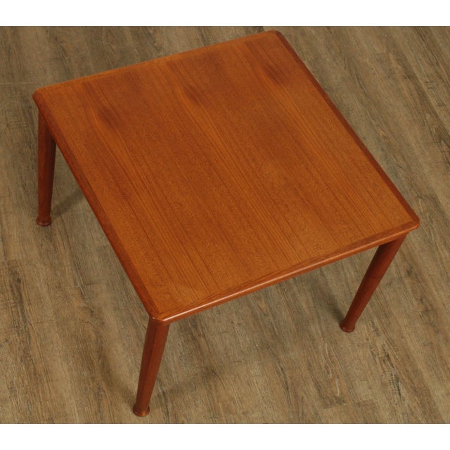 Mid-Century Modern Danish Modern Square Teak Coffee Table Mobelfabrik For Sale - Image 3 of 13