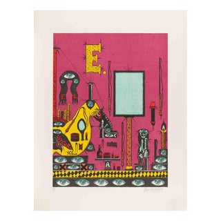 Guy Harloff, Untitled (E. / Chair), 1970s, Screenprint For Sale