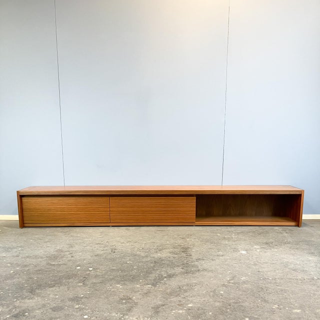 Vintage Lowboard in Walnut and Zebrano, 1960s For Sale - Image 13 of 14