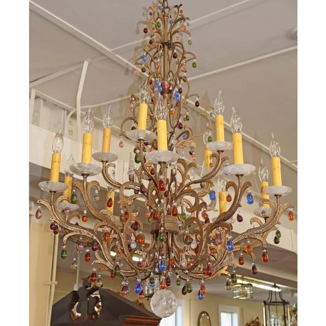 Schonbek Genisis 9882 Rock & Color Crystal 15 Light Chandelier For Sale - Image 9 of 17