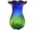 Mid-Century Handmade Blue & Green Glass Vase For Sale In New York - Image 6 of 11