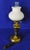 Brass Vintage Mid Century Brass White Hobnail Milk Glass Students Desk Lamp For Sale - Image 8 of 13