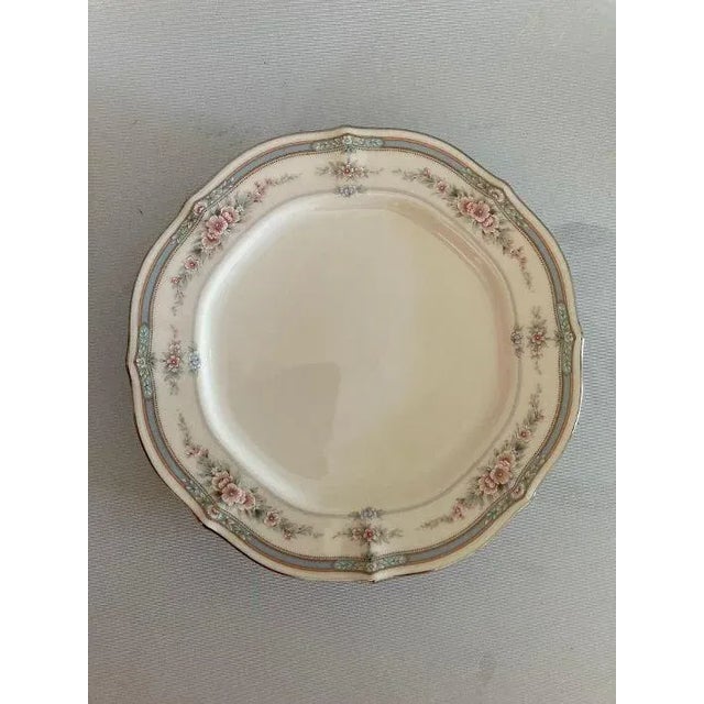Shabby Chic Vintage Noritake Rothschild Pattern Salad Plates S/5 For Sale - Image 3 of 6