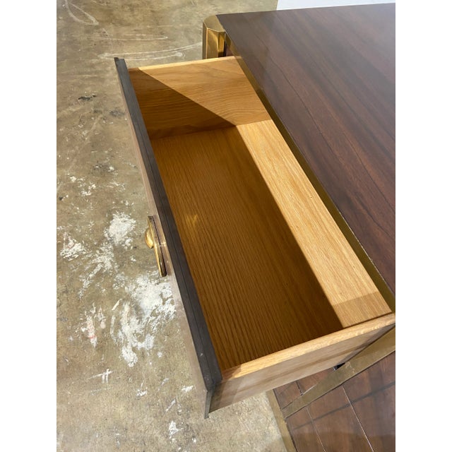 Postmodern Mastercraft Triple Dresser With Ebony Inlay For Sale - Image 9 of 9